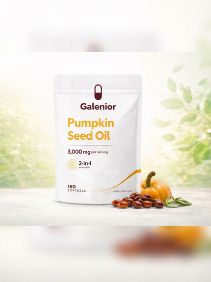 Pumpkin Seed Oil 3000mg + Saw Palmetto — DHT Blocker for Hair Loss | 150 Softgels (5-Month Supply)